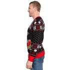 Funny Adult Unisex Heavy Metal  sleigher  Santa Ugly Christmas Sweater