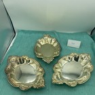 3-vintage International Silver Company Silver Plated Oval Nut Tray Dish 9 25   