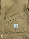 Carhartt Brown Coveralls Insulated 996qzs Red Quilt Lined Mens Size 46 Short