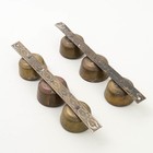 Pair Of Matching Antique Horse Sleigh Saddle Brass Chime Bells Set 2 Strips Of 3