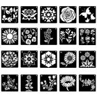 40 Pcs Floral Painting Stencils 6x6 Inches Flower Stencils For Painting Scrap   