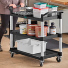 Commercial Kitchen Restaurant Utility Bussing Cart W  Three Shelves 42  X 20    