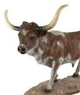 Lifelike North American Texas Longhorn Cattle Cow Steer Collectible Figurine 12 