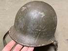 Original Wwii Us Army Airborne Paratrooper M1c Helmet Shell  Rear Seam