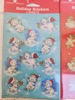 Lot Of Vintage Christmas Sticker Sheets American Greetings Angel Bears Cat Dog