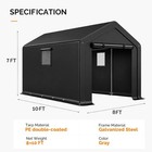 8x10 Ft Outdoor Storage Shelter Shed Heavy Duty Portable Garage