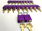 20pk American Lock Padlock A1106kaprplz3 Keyed Alike Purple Serie 1100  engraved