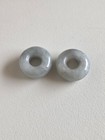 Natural Burmese Jade Donut Pendant Set Of 2