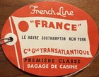 3 Piece Nos 1960 s Vintage French Line   france  1st Class Luggage Stickers