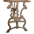 Antique Victorian Cast Iron Vanity bench  stool 23 5 l  10 w  17 h 1890-1919