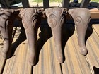  4  Primitive Mar-o Vintage Cast Iron Stove Legs Marion  11      13   