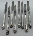 Oneida 1881 Rogers Baroque Rose Silverplate Flatware 8 Serrated Knives