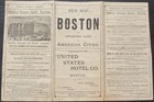 United States Hotel Boston Massachusetts Ca 1890 Map   Brochure