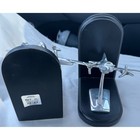 Pier 1 Imports Airplane Bookends Set Black Silver Propeller Metal Art Deco Retro