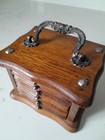 Vintage Mid-century Modern  mcm  Wooden Coaster Set Of 8 With Holder