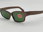 Vintage 1960s French Sunglasses Verres Filtrants Green Lenses Brown Frame