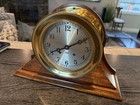 1974 Chelsea 6    Ships Bell Clock   Base Hinged Bezel