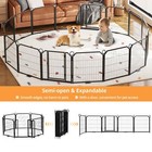 16-panel Dog Playpen Exercise Pen  24  Dog Crate Kennel Fence  pet Cage Barrier