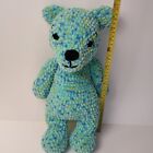 Bear Handmade Crochet Turquoise W fleck  Stuffed Animal Toy Plushie For Infant 