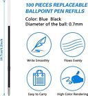 100 Pieces Ink Pen Refills Replaceable Ballpoint Pen Black Ink Refills