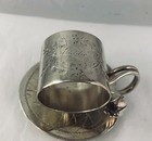 Antique Meriden Silver Plate Figural Napkin Ring Flowering Water Lily Pad Eddie