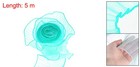 5 5  X 5 5 Yards Ruffle Pleated Organza Trim For Diy Craft  Light Blue