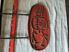 Vintage Golf Cars Go That-a-way Embossed 2 Sided Metal Sign Advertising Gas Oil