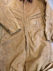 Carhartt X01 Brn Duck Coveralls Insulated Quilted Lined Usa Made Mens Sz 48 Tall