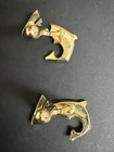 Swank Vintage Fish After Lure Gold Tone And Silver Tone Cuff Links Signed