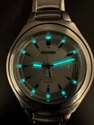 Seiko Kinetic Auto Relay Men s Gray Dial Date 38mm Quartz Watch 5j22-0aa0