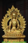 13 7  old Tibet Tibetan Bronze Gilt White Tara Mahayana Buddhism Buddha Statue
