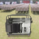 Folding Table Cart Rectangular Desk Trolley Free Standing For 10pcs Folding Desk