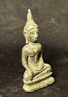 Old Thai Buddha  Phra Sukhothai Amulet Bronze