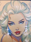Elsa Snow Queen Original Fine Art Illustration Signed 8 5x11 Coa 