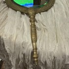 Antique Tiffany Alhambra Gilt Bronze Vanity Hand Mirror  C  1915