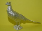 A Small Pair Of Silver Plated Pheasants   made In England