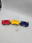 Alpha Zoo Express A B C Circus Train Car Lot X3 Like Thomas Wooden Railway Brio