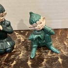 Amazing Superb Pair Of 1950 Green Gilner Pixies Elves