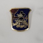 Vintage 1930s Ingersoll Mickey Mouse Hunting Pluto Pocket Watch Fob Pin  read