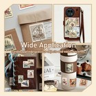 Vintage Scrapbook Stickers Set  Retro For Bullet Journal  Colorful 