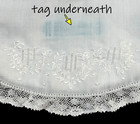 Feltman Bros Baby White Embroidered Collar Bib Lace Trim Childs Vintage Dressy