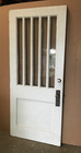 1 Antique Exterior Shabby Wood 36x83 Vertical 5 Pane Glass Door Vtg Old 1552-26b