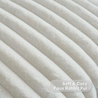 Cream White Striped Decorative Throw Pillow Covers 18x18 Inch Set Of 2 square Sp