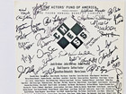 Actors Fund Chess Window Card Signed Josh Groban  Foster  Pascal  Lewis  Many  