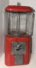 Oak Acorn 1   Gumball Candy Vending Machine 14    0ld Glass Red Works Keys Vgc