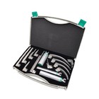 Fiber Optic Laryngoscope Set Macintosh   Miller Blades 3 Handle Intubation Kit