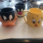 6 Vintage Looney Tunes 3d Character Mugs From 1992