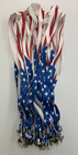 Wholesale 525 Pcs Patriotic Usa Flag Lanyards Stars   Stripes Bulldog Clip Bulk 