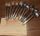 Original Rogers Deluxe Plate Precious Pattern Flatware 12 Pieces 1940 s-1950 s