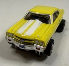 Chevrolet Chevelle Ss 454 Slot Car Ho Scale Yellow W  White Stripes Vintage